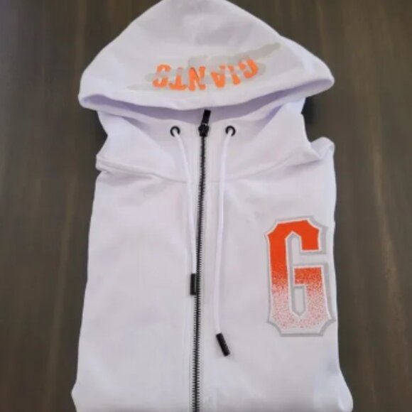 NWT Pro Standard MLB San Francisco Giant Men's Zip Up Hoodie White Official - Picture 2 of 16